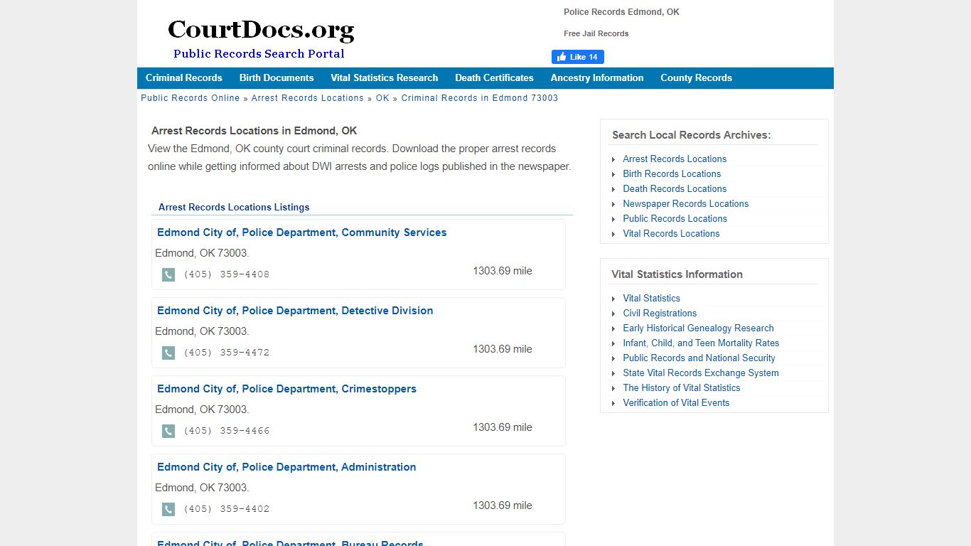 Police Records Edmond, OK - Free Jail Records