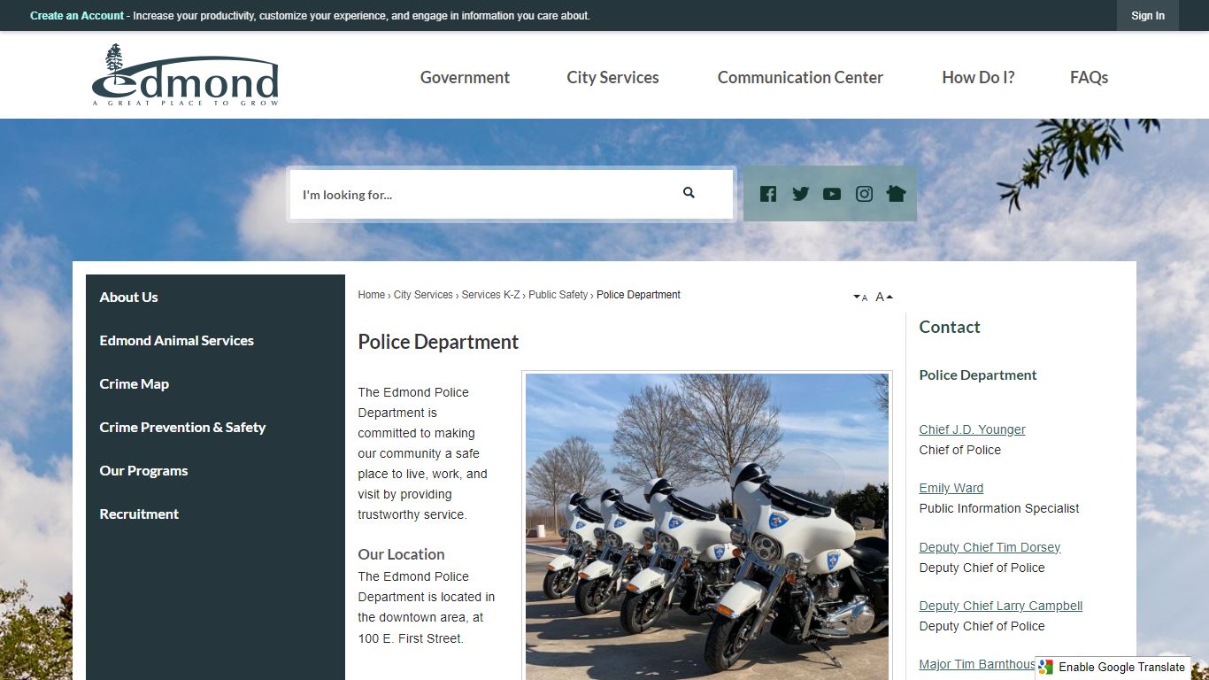 Police Department | Edmond, OK - Official Website