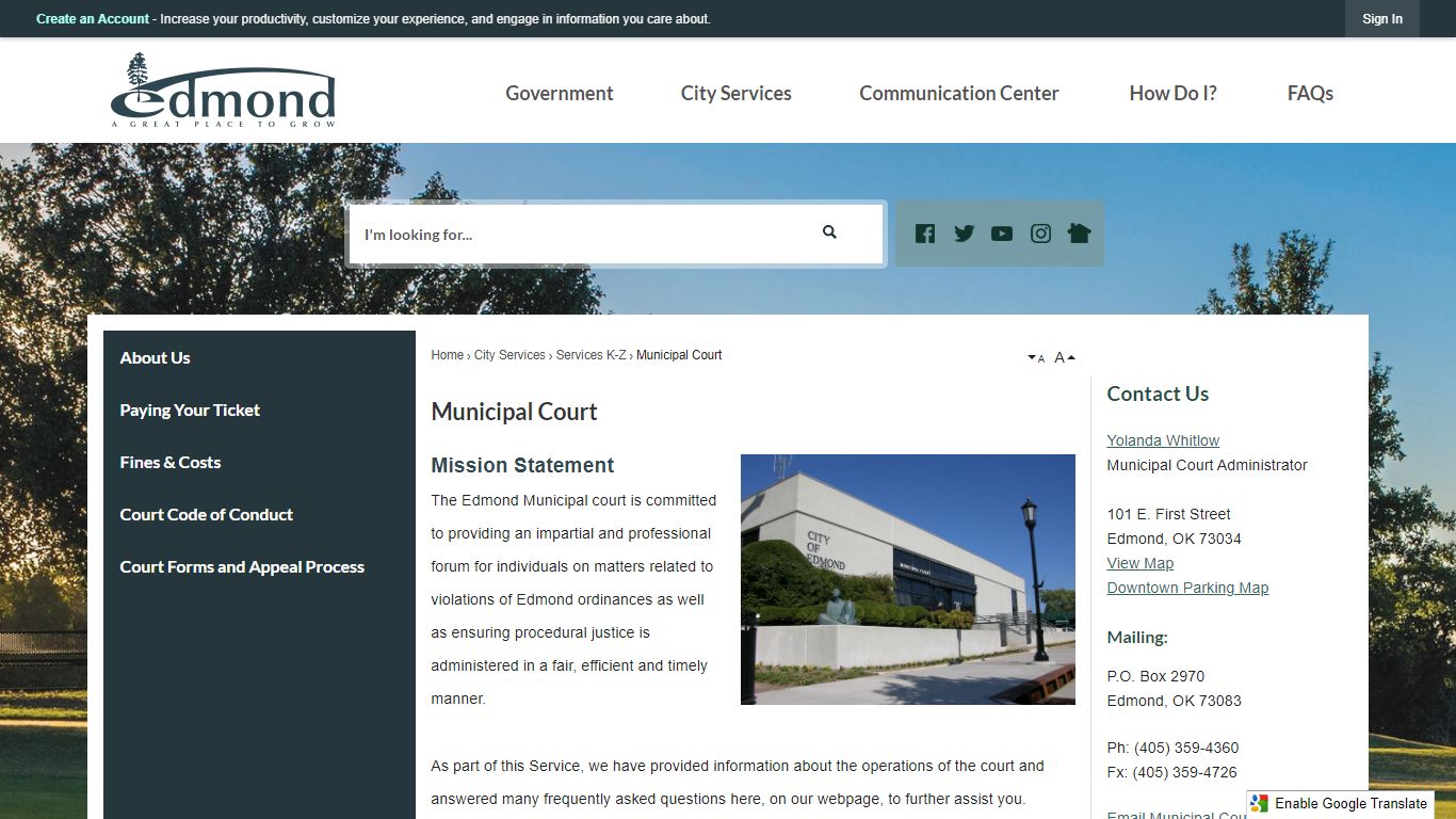 Municipal Court | Edmond, OK - Official Website